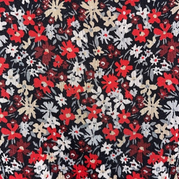 LOFT Sheer Overlay Ruffle Flowy Floral Dress - size XS - NWT. H - Picture 7 of 8